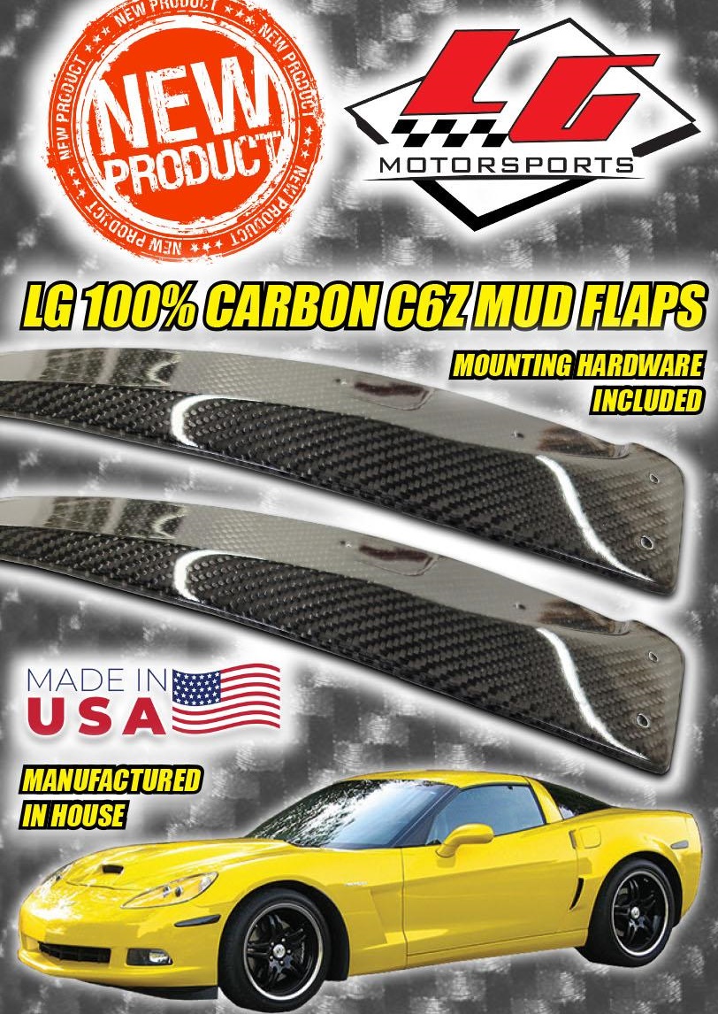 GM Motorsports, C6 Coirvette ZR1 also fits.GS/Z06 Carbon Fiber Front, Rear Splash Gaurds